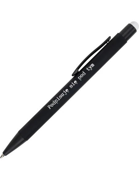 Długopis metalowy touch pen soft touch OHARA – biały