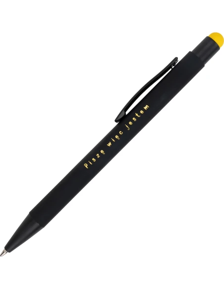 Długopis metalowy touch pen soft touch OHARA – żółty