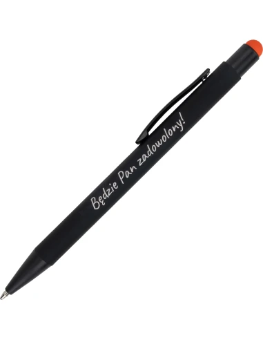 Długopis metalowy touch pen soft touch OHARA – pomarańczowy