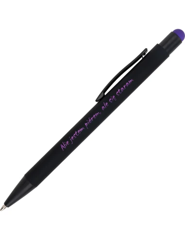 Długopis metalowy touch pen soft touch OHARA – fioletowy