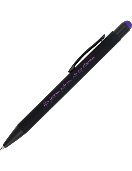 Długopis metalowy touch pen soft touch OHARA – fioletowy