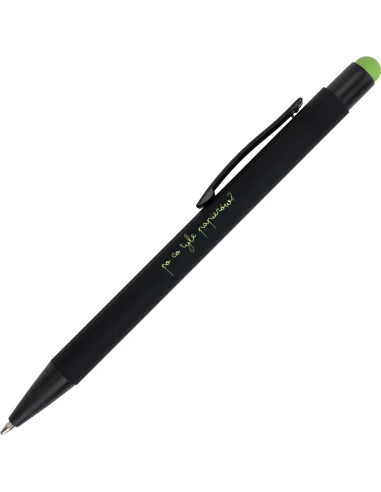 Długopis metalowy touch pen soft touch OHARA – jasnozielony