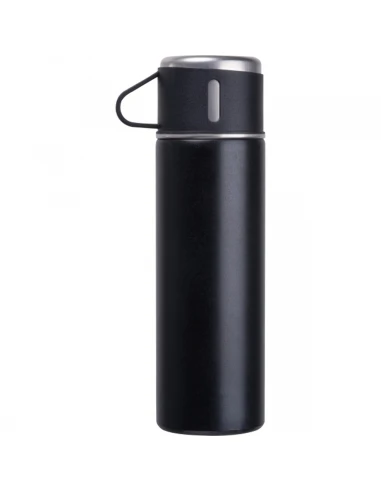 Termos z 3 kubkami ICELAND 400 ml – czarny
