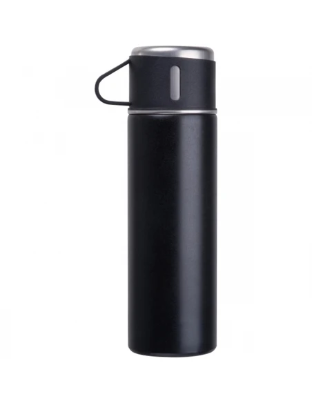 Termos z 3 kubkami ICELAND 400 ml – czarny