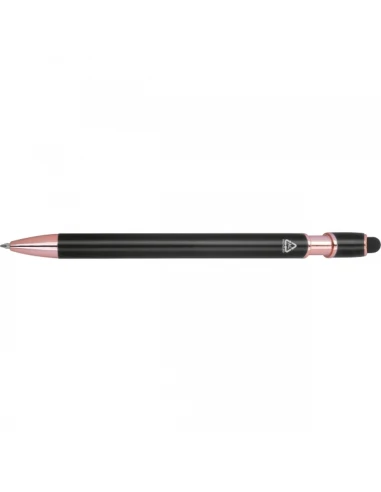 Długopis aluminiowy z recyklingu żelowy touch pen BELO HORIZONTE – czarny