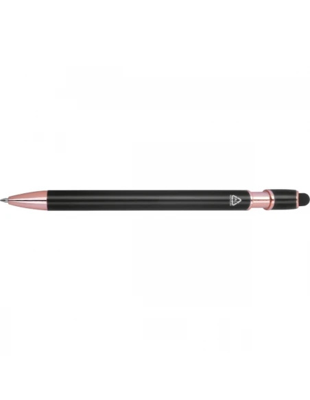 Długopis aluminiowy z recyklingu żelowy touch pen BELO HORIZONTE – czarny