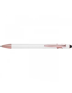 Długopis aluminiowy z recyklingu żelowy touch pen BELO HORIZONTE – biały