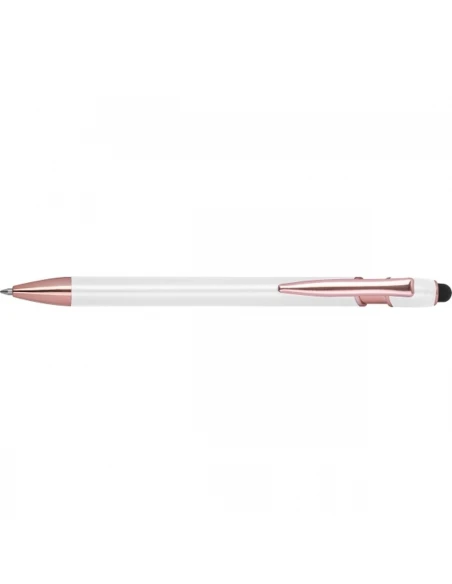 Długopis aluminiowy z recyklingu żelowy touch pen BELO HORIZONTE – biały