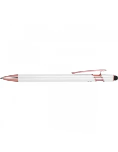 Długopis aluminiowy z recyklingu żelowy touch pen BELO HORIZONTE – biały 2