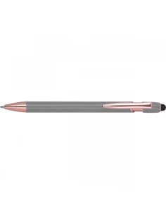 Długopis aluminiowy z recyklingu żelowy touch pen BELO HORIZONTE – szary