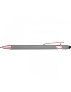 Długopis aluminiowy z recyklingu żelowy touch pen BELO HORIZONTE – szary 2