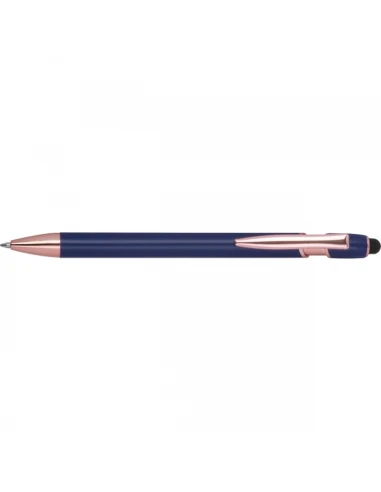 Długopis aluminiowy z recyklingu żelowy touch pen BELO HORIZONTE – granatowy