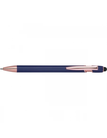 Długopis aluminiowy z recyklingu żelowy touch pen BELO HORIZONTE – granatowy