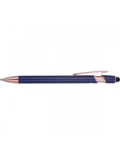 Długopis aluminiowy z recyklingu żelowy touch pen BELO HORIZONTE – granatowy 2