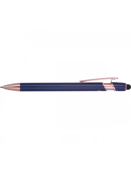 Długopis aluminiowy z recyklingu żelowy touch pen BELO HORIZONTE – granatowy
