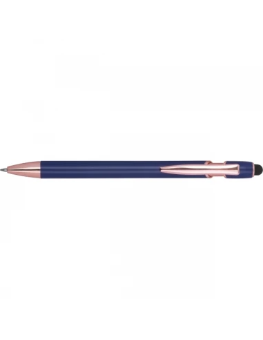 Długopis aluminiowy z recyklingu żelowy touch pen BELO HORIZONTE – granatowy