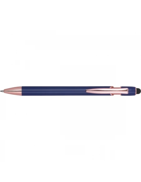 Długopis aluminiowy z recyklingu żelowy touch pen BELO HORIZONTE – granatowy
