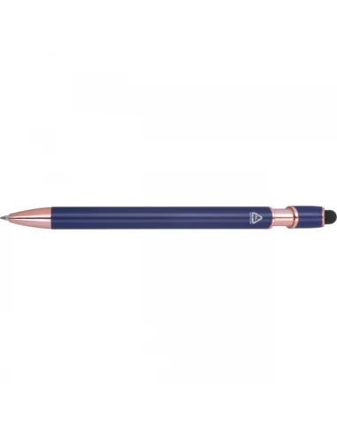 Długopis aluminiowy z recyklingu żelowy touch pen BELO HORIZONTE – granatowy
