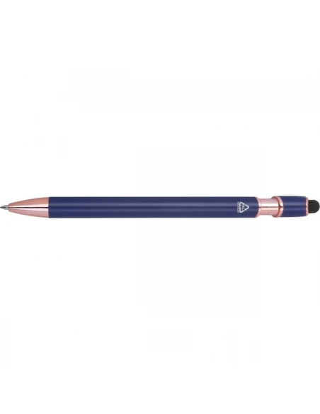 Długopis aluminiowy z recyklingu żelowy touch pen BELO HORIZONTE – granatowy