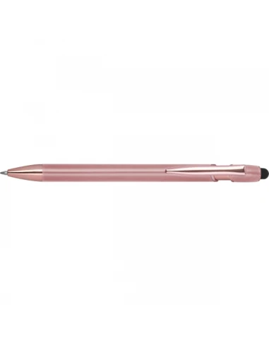 Długopis aluminiowy z recyklingu żelowy touch pen BELO HORIZONTE – różowe złoto