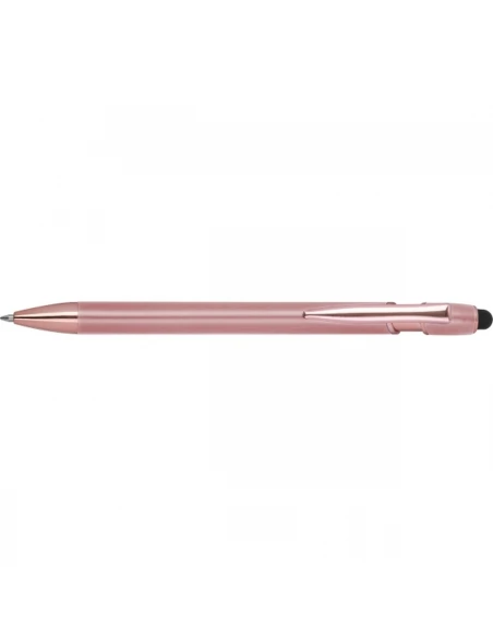 Długopis aluminiowy z recyklingu żelowy touch pen BELO HORIZONTE – różowe złoto