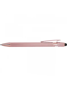 Długopis aluminiowy z recyklingu żelowy touch pen BELO HORIZONTE – różowe złoto 2