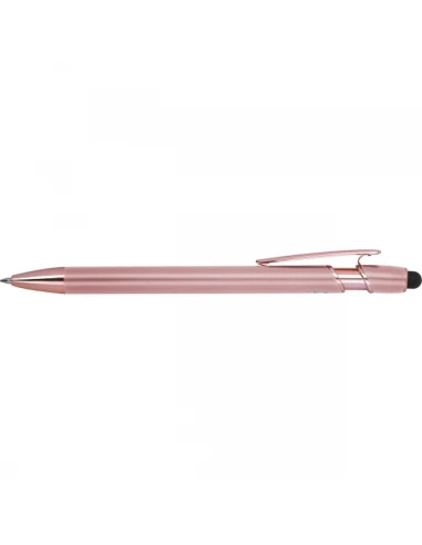 Długopis aluminiowy z recyklingu żelowy touch pen BELO HORIZONTE – różowe złoto
