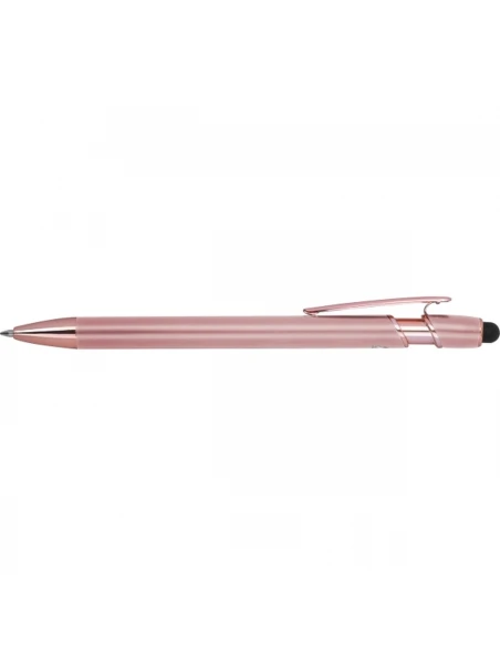 Długopis aluminiowy z recyklingu żelowy touch pen BELO HORIZONTE – różowe złoto