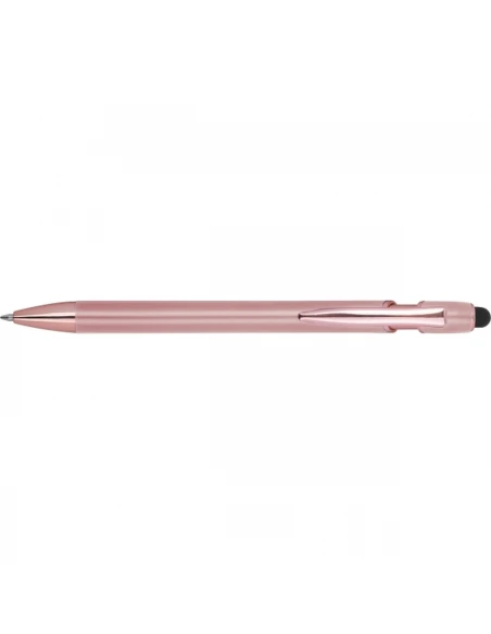 Długopis aluminiowy z recyklingu żelowy touch pen BELO HORIZONTE – różowe złoto