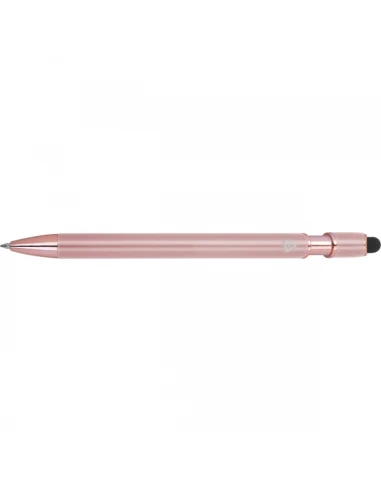 Długopis aluminiowy z recyklingu żelowy touch pen BELO HORIZONTE – różowe złoto