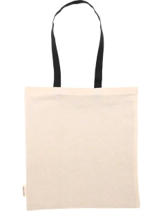 Torba bawełniana z długimi uszami, z recyklingu 140g/m2 CAMBRIDGE – czarny