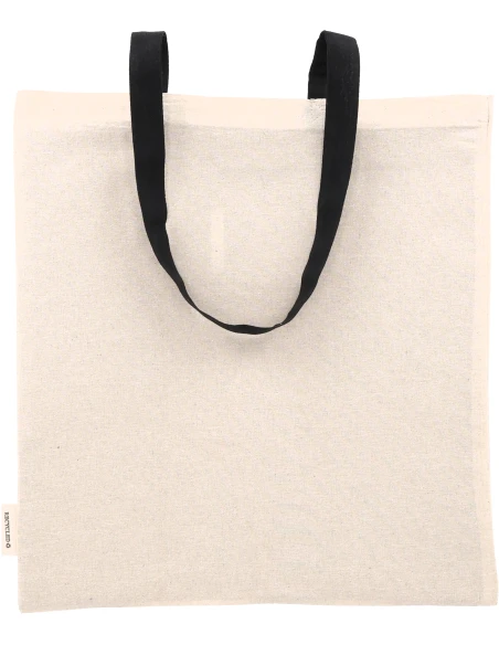 Torba bawełniana z długimi uszami, z recyklingu 140g/m2 CAMBRIDGE – czarny