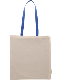 Torba bawełniana z długimi uszami, z recyklingu 140g/m2 CAMBRIDGE – niebieski 2
