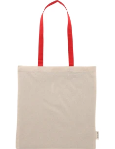 Torba bawełniana z długimi uszami, z recyklingu 140g/m2 CAMBRIDGE – czerwony 2