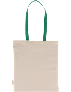 Torba bawełniana z długimi uszami, z recyklingu 140g/m2 CAMBRIDGE – zielony