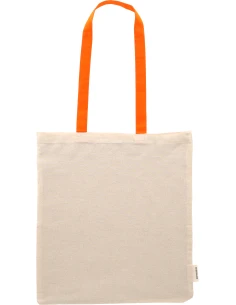 Torba bawełniana z długimi uszami, z recyklingu 140g/m2 CAMBRIDGE – pomarańczowy 2