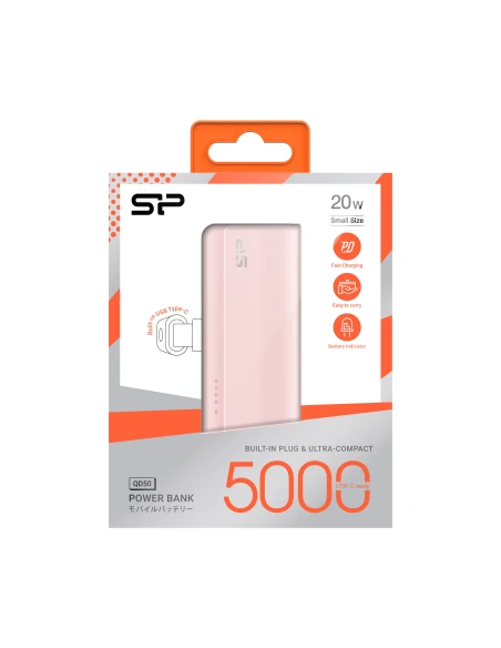 Power bank QD50 5000 mAh Silicon Power – różowy