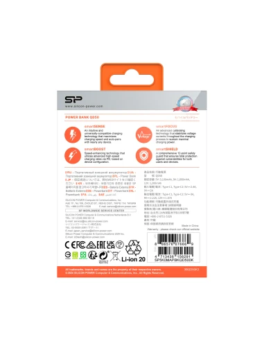 Power bank QD50 5000 mAh Silicon Power – różowy