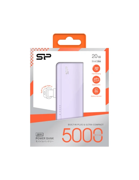Power bank QD50 5000 mAh Silicon Power – fioletowy