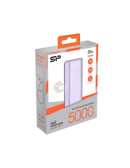 Power bank QD50 5000 mAh Silicon Power – fioletowy