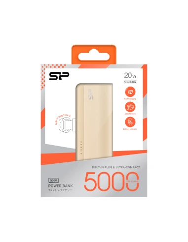 Power bank QD50 5000 mAh Silicon Power – beżowy
