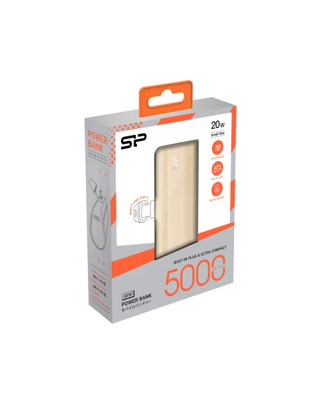 Power bank QD50 5000 mAh Silicon Power – beżowy