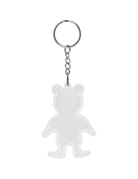 Brelok odblaskowy BEAR – biały