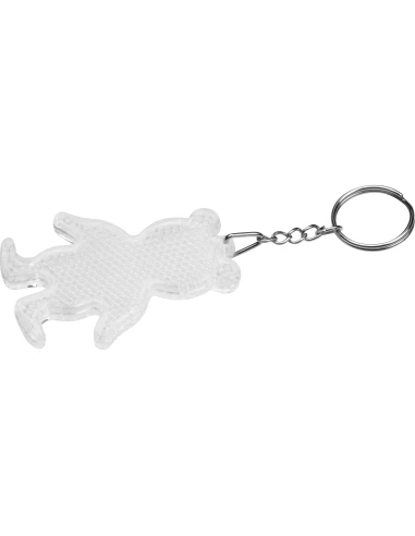 Brelok odblaskowy BEAR – biały
