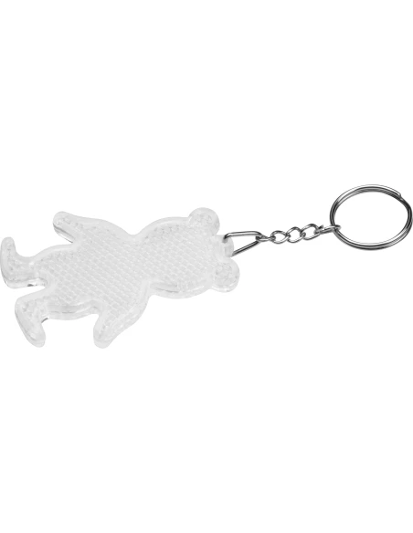 Brelok odblaskowy BEAR – biały