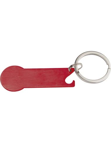 Brelok metalowy otwieracz do butelek STICKIT – czerwony