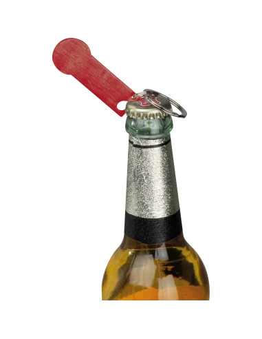 Brelok metalowy otwieracz do butelek STICKIT – czerwony