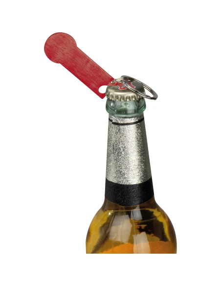 Brelok metalowy otwieracz do butelek STICKIT – czerwony