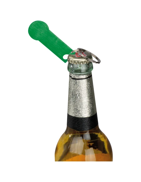 Brelok metalowy otwieracz do butelek STICKIT – zielony