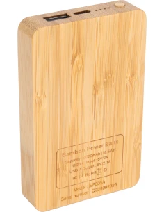 Power bank z podświetlanym logo 5000 mAh – beżowy 2